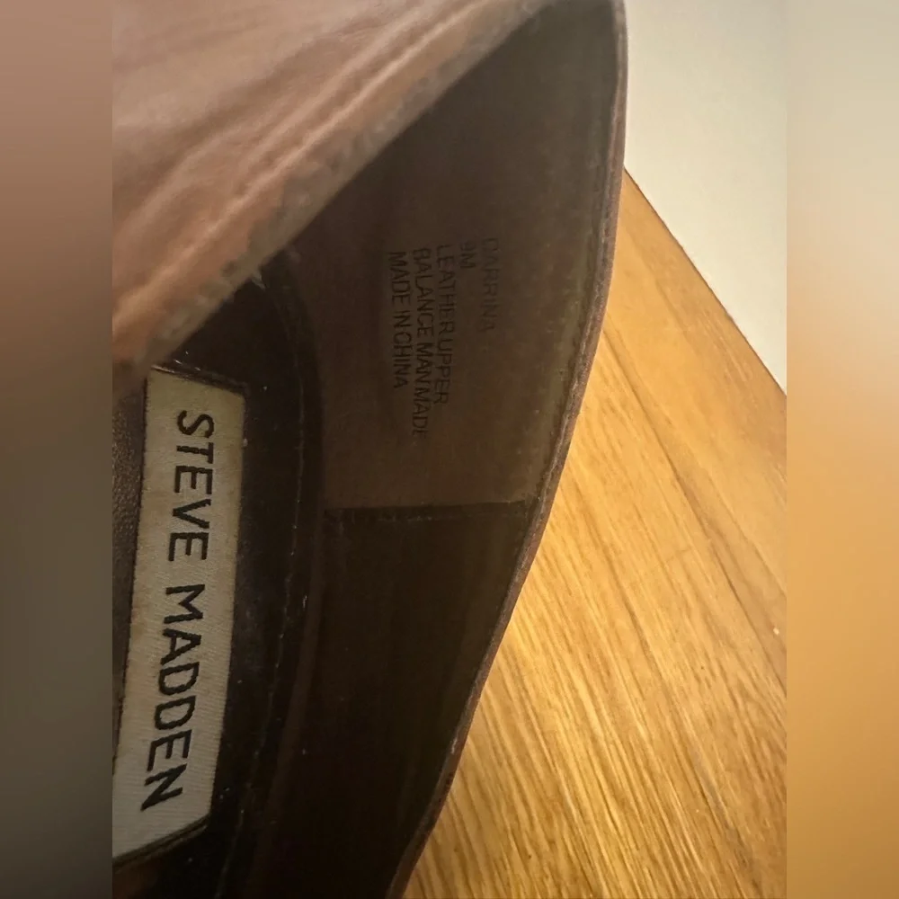 Steve Madden Camel Brown Darrin Heel Size 9, 5.5" Heel - Picture 8 of 10